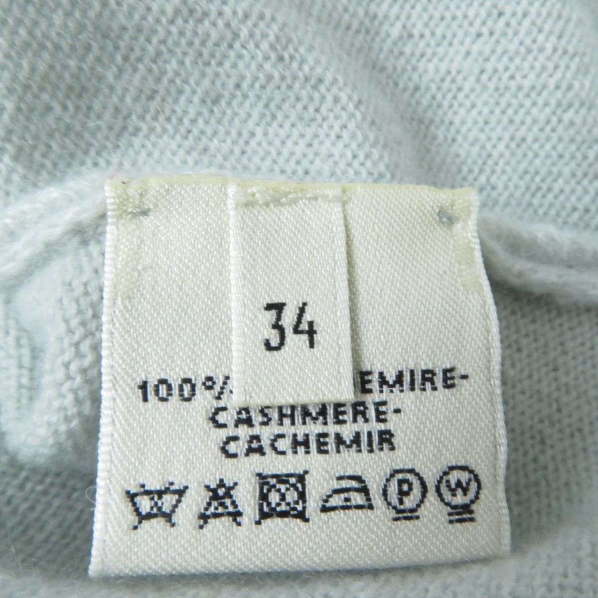 HERMES knit Main: 100% cashmere Light blue Women 34 Used