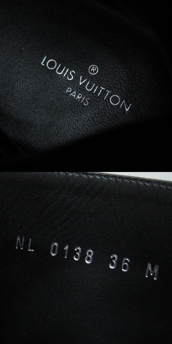 LOUIS VUITTON boots leather black 36