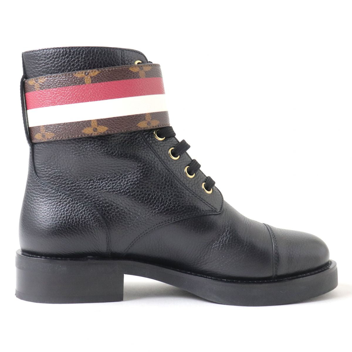 LOUIS VUITTON boots leather black 36