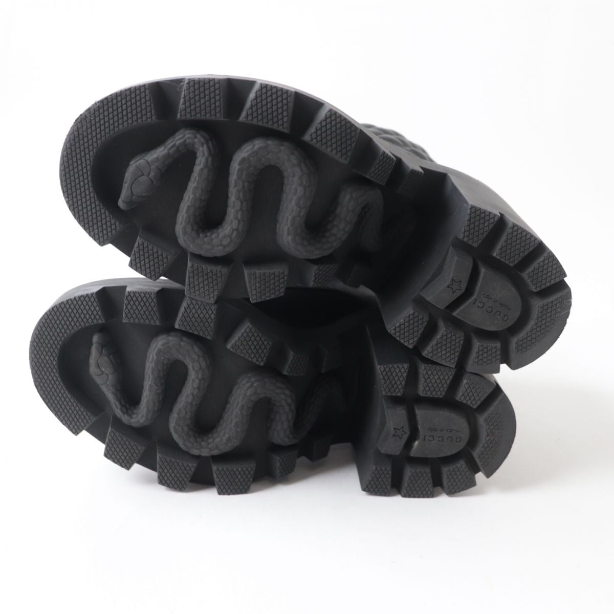 GUCCI boots GG Supreme Canvas Gray x black 35