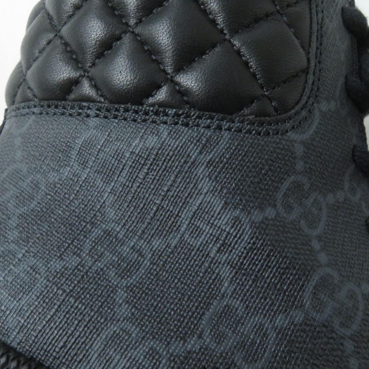 GUCCI boots GG Supreme Canvas Gray x black 35