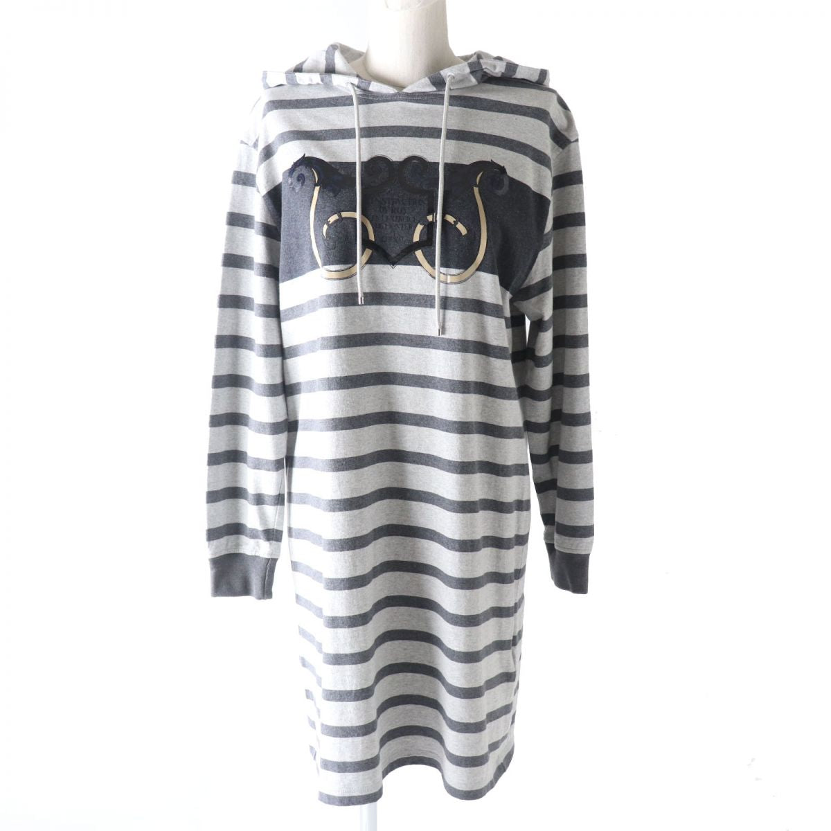 HERMES one piece Main: 100% cotton, part: 82% cotton, part: 16% nylon, part: 2% polyurethane gray Women 34 Used