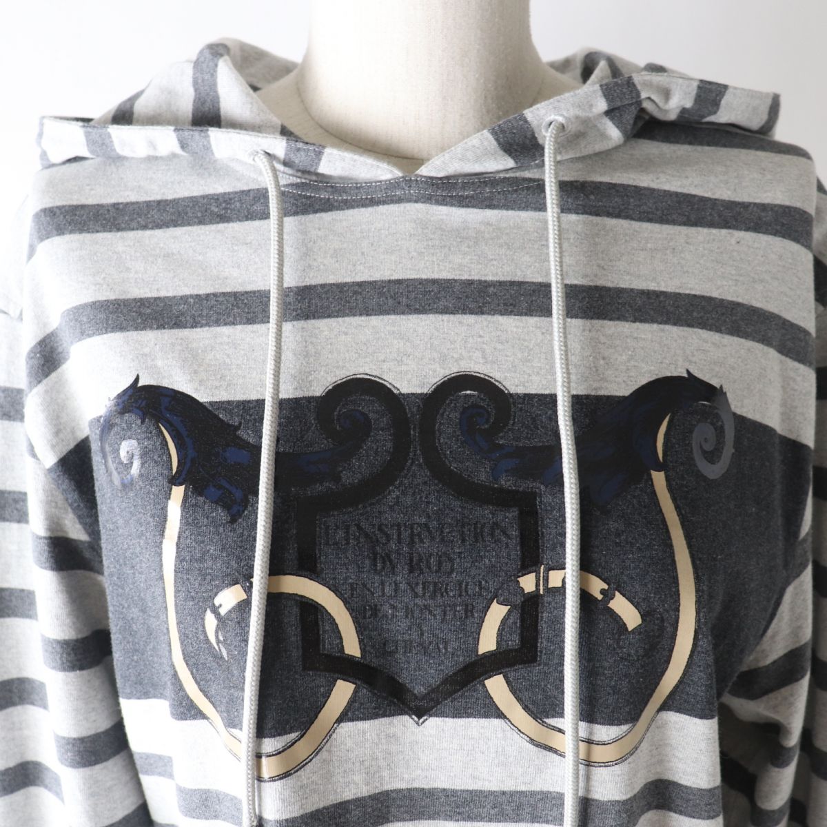 HERMES one piece Main: 100% cotton, part: 82% cotton, part: 16% nylon, part: 2% polyurethane gray Women 34 Used