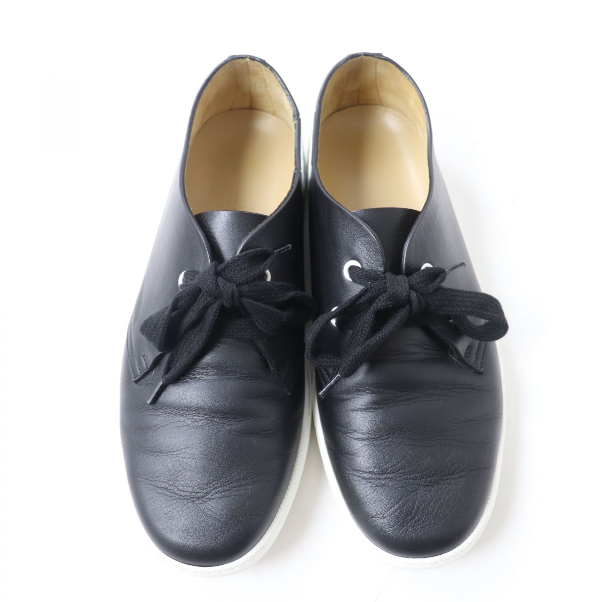 HERMES sneakers Main: Leather Black x white Women 39.5 Used
