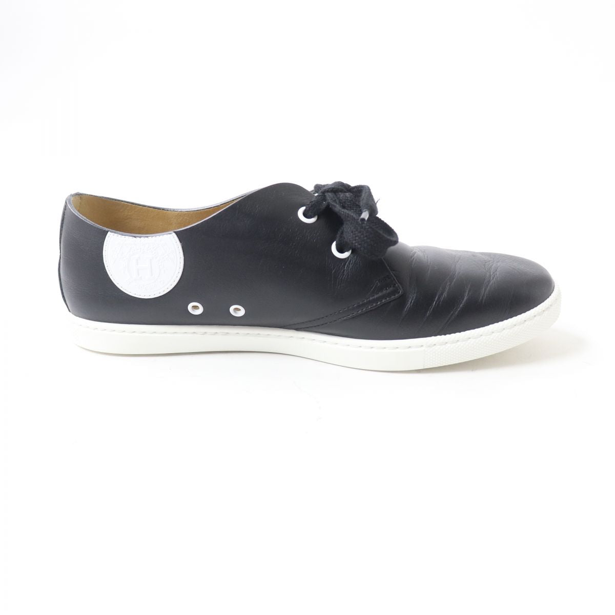 HERMES sneakers Main: Leather Black x white Women 39.5 Used