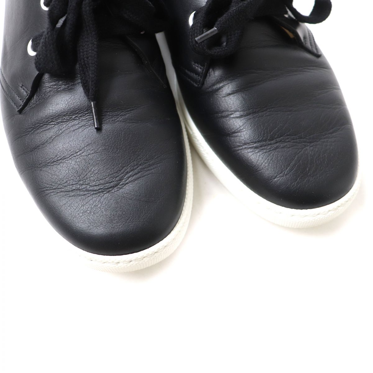 HERMES sneakers Main: Leather Black x white Women 39.5 Used