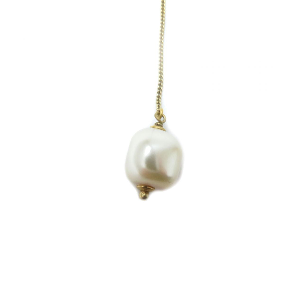 GUCCI Pierce �[ Gold x white Women Used