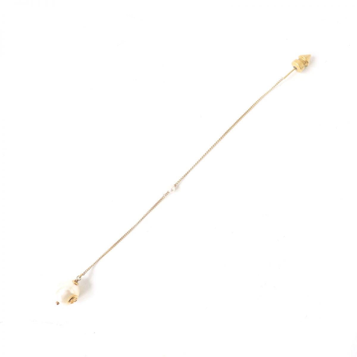 GUCCI Pierce �[ Gold x white Women Used