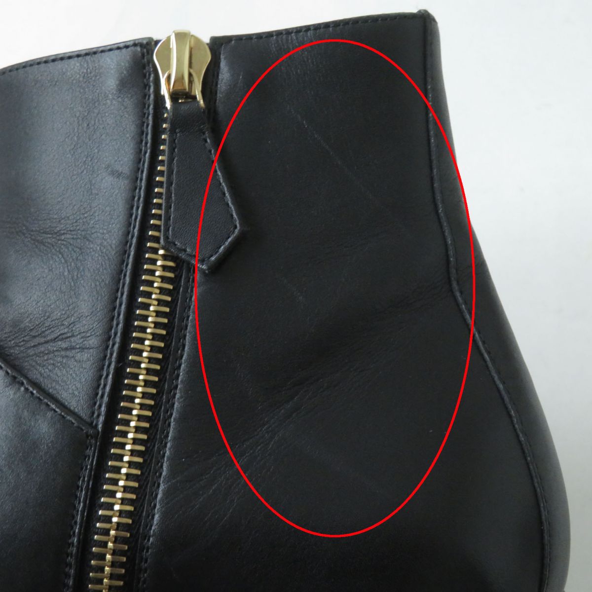 HERMES boots Main: Leather Black x Gold Metal Women 35.5 Used