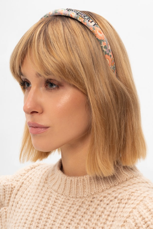 Gucci Liberty Floral Headband in Beige