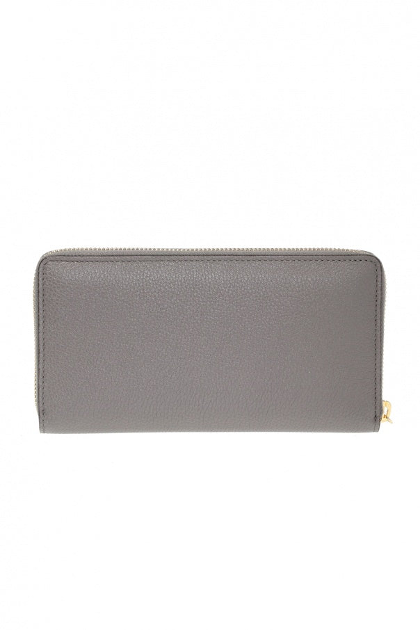 Gucci Horse Bit Zip Around Wallet in Dusty Gray