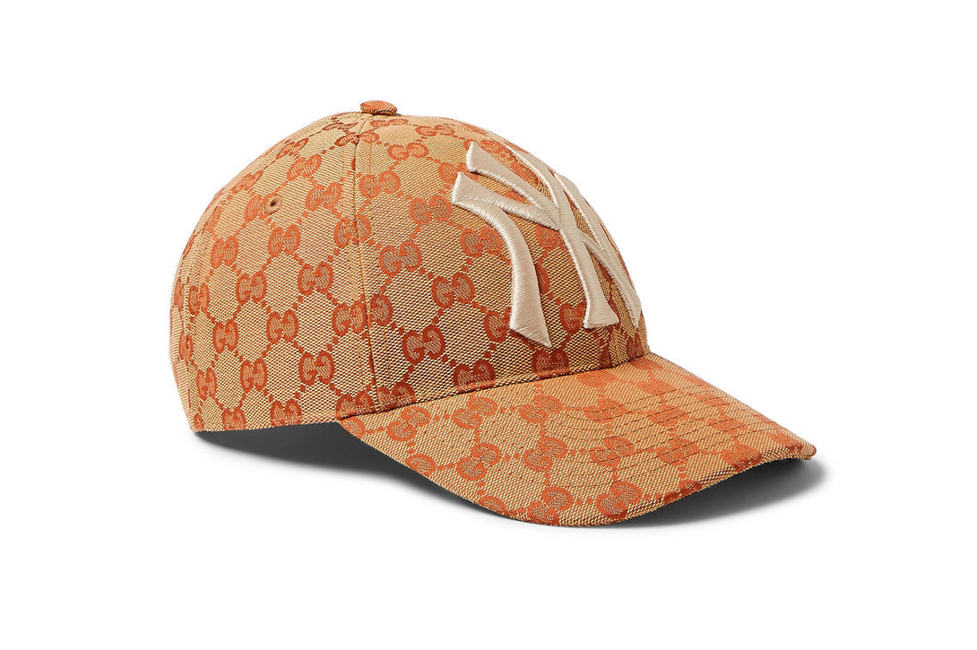 Gucci Monogram GG Baseball Cap With NY Yankees™ Patch In Beige
