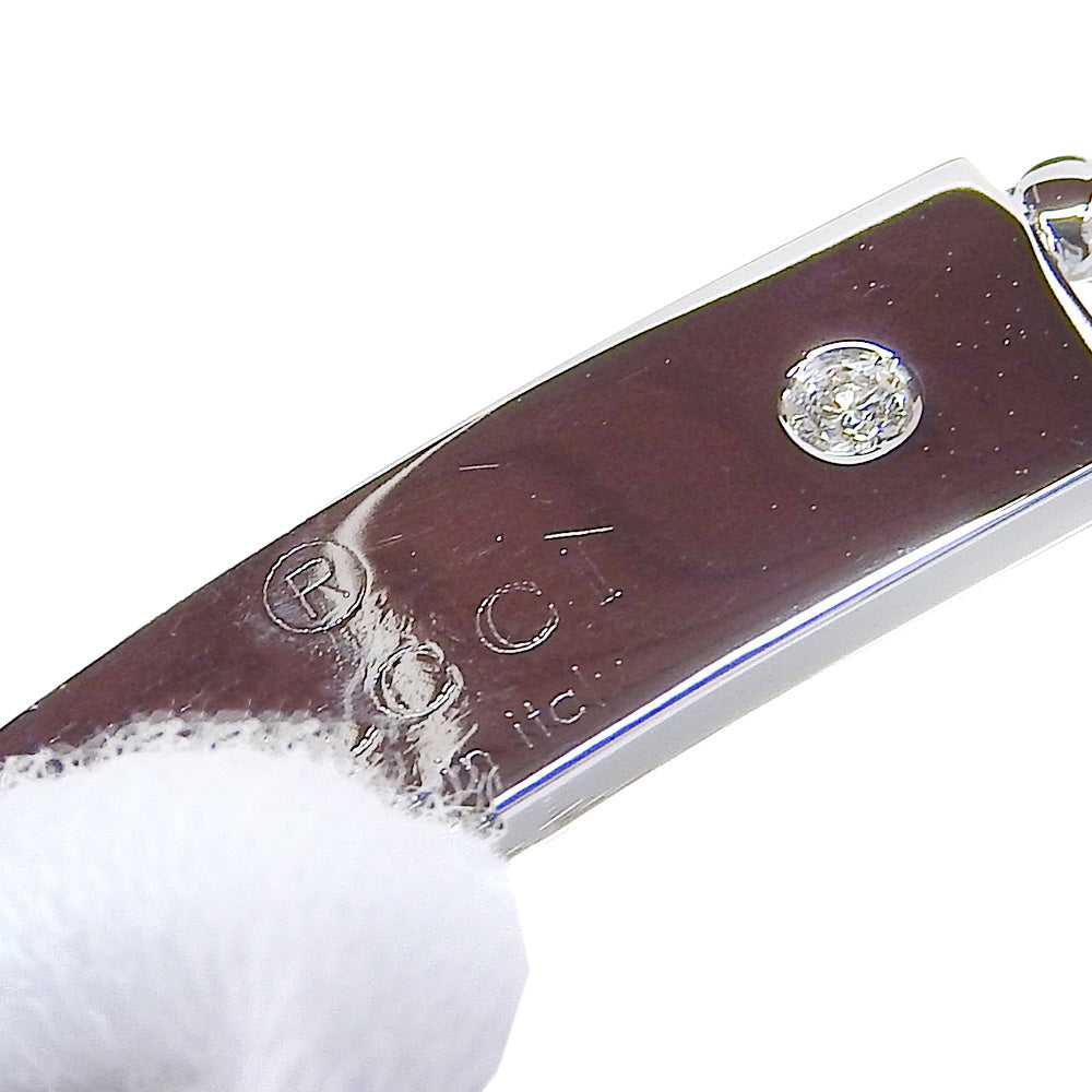 GUCCI Necklace K18 White Gold, Diamond Silver unisex(Unisex) Used