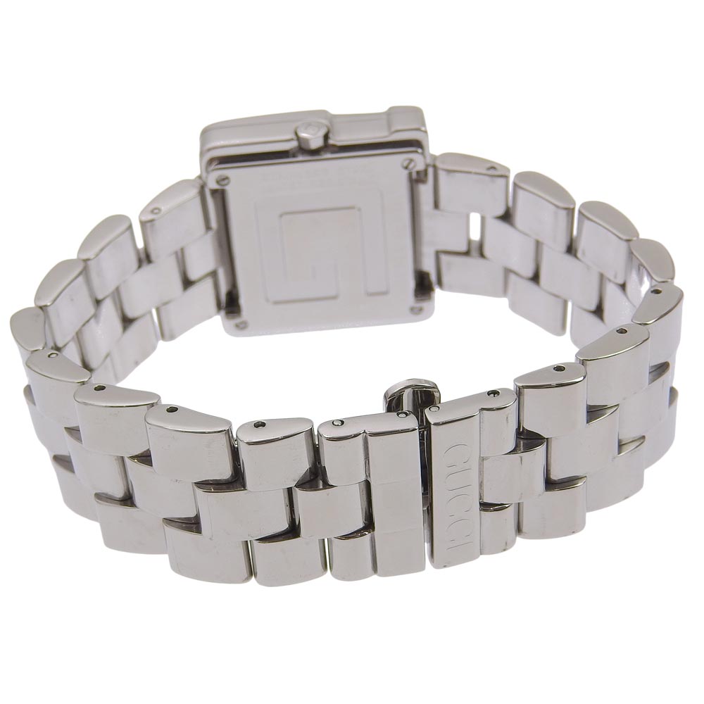 GUCCI Watches Quartz 4600L Stainless Steel Silver black dial Women Used