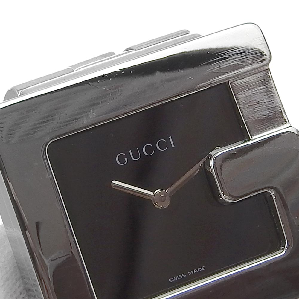 GUCCI Watches Quartz 4600L Stainless Steel Silver black dial Women Used