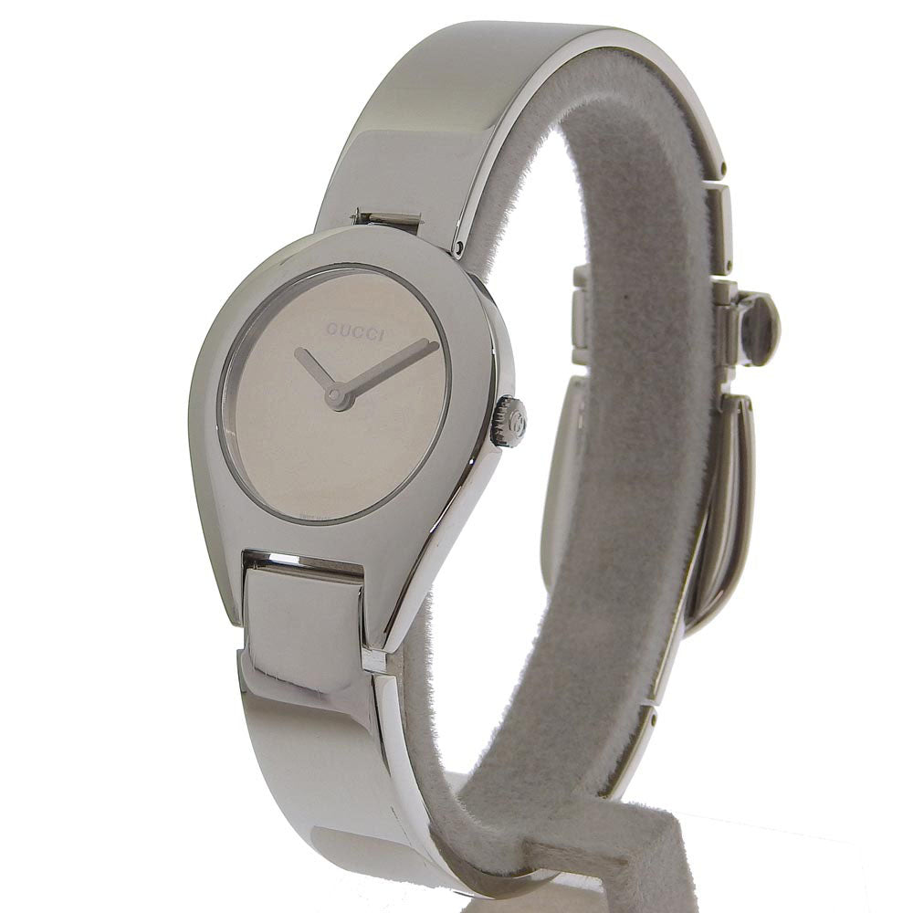 GUCCI Watches Quartz 6700L Stainless Steel Silver black dial Women Used