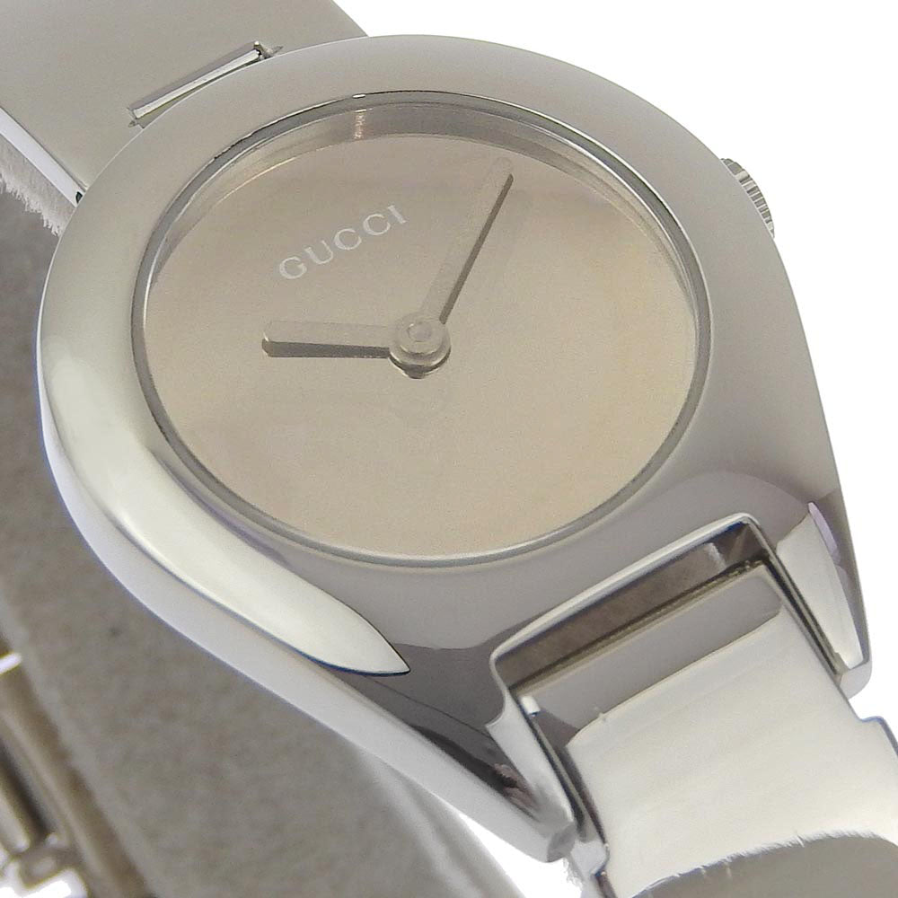 GUCCI Watches Quartz 6700L Stainless Steel Silver black dial Women Used
