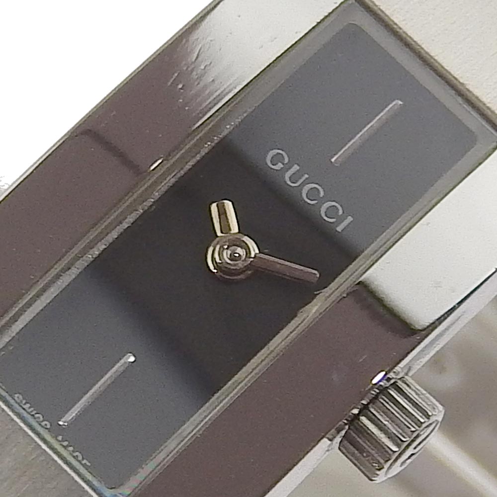 GUCCI Watches Quartz 3600M Stainless Steel Silver G logo black dial Women Used