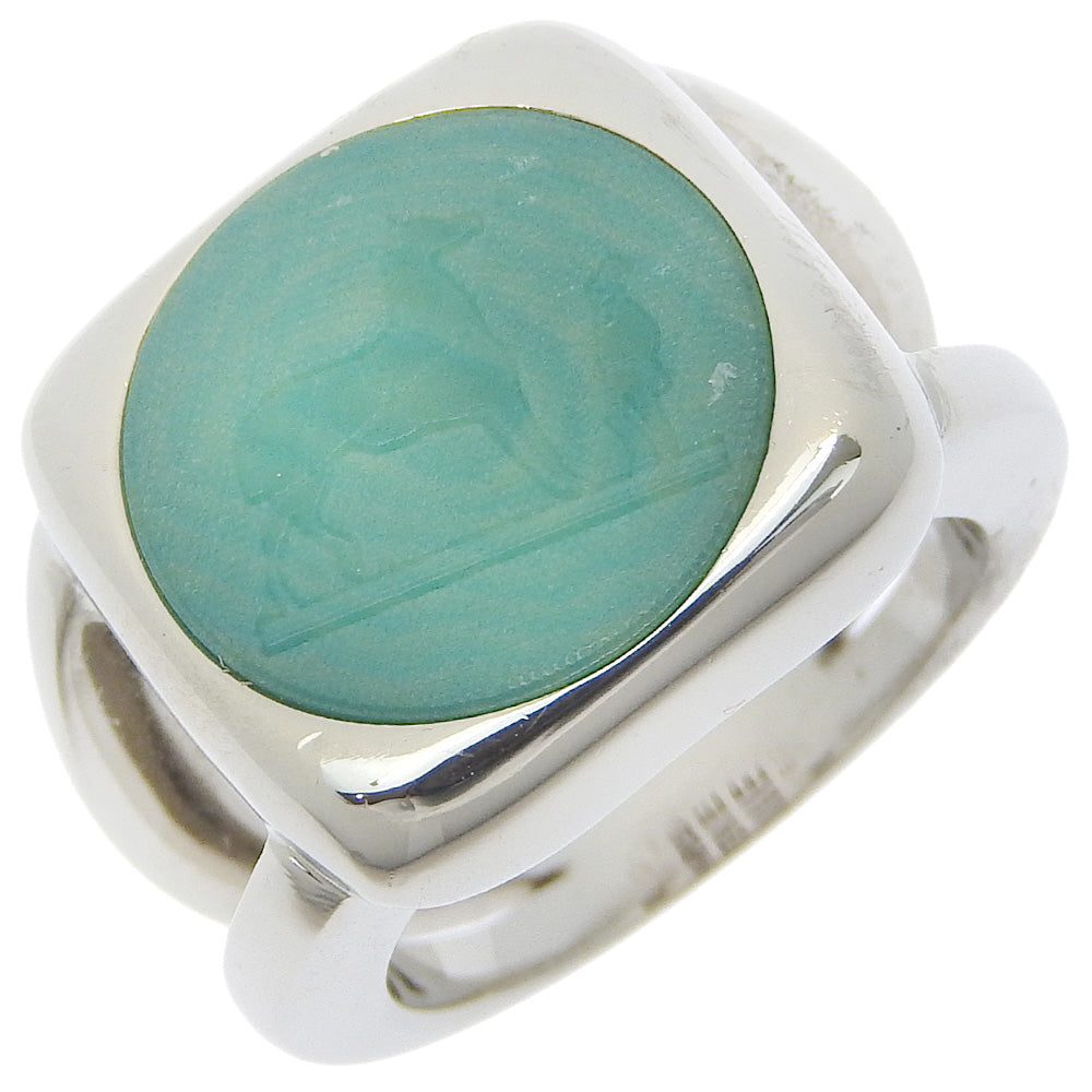 HERMES Ring metallic Silver Corozo Women Used