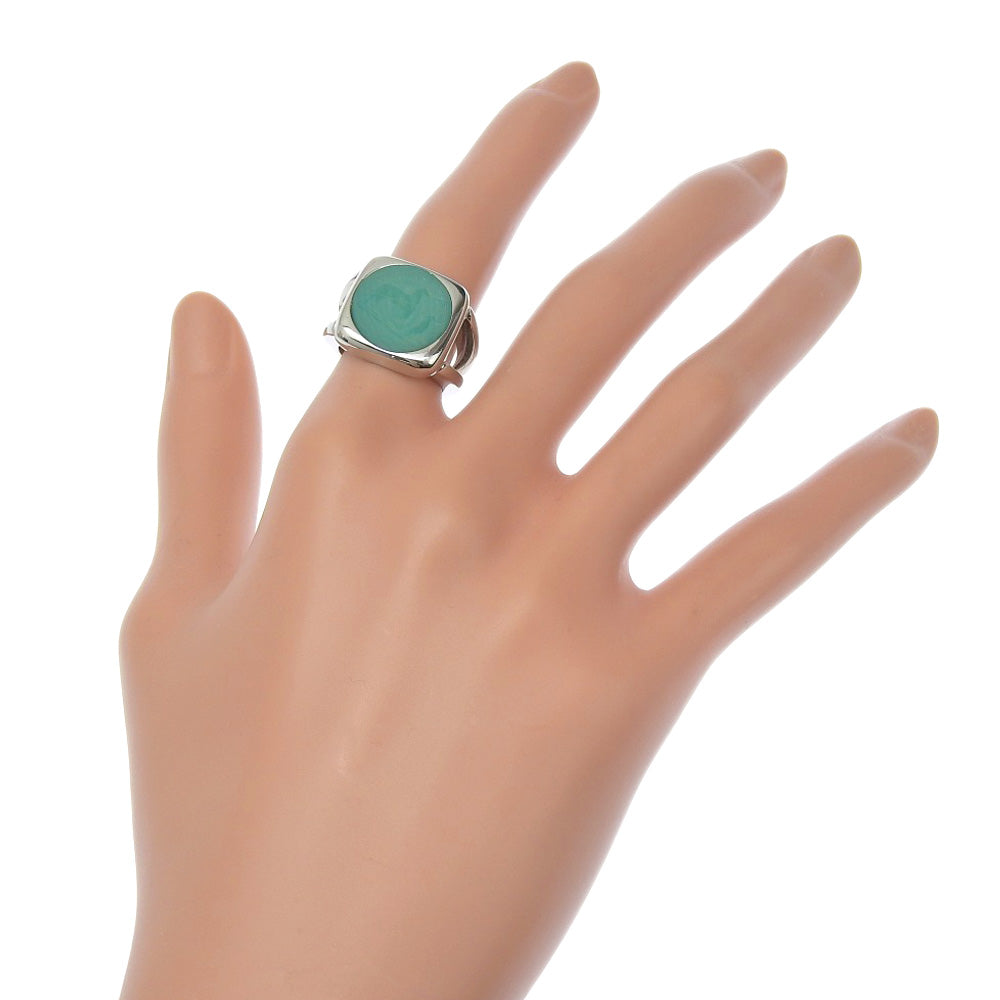 HERMES Ring metallic Silver Corozo Women Used