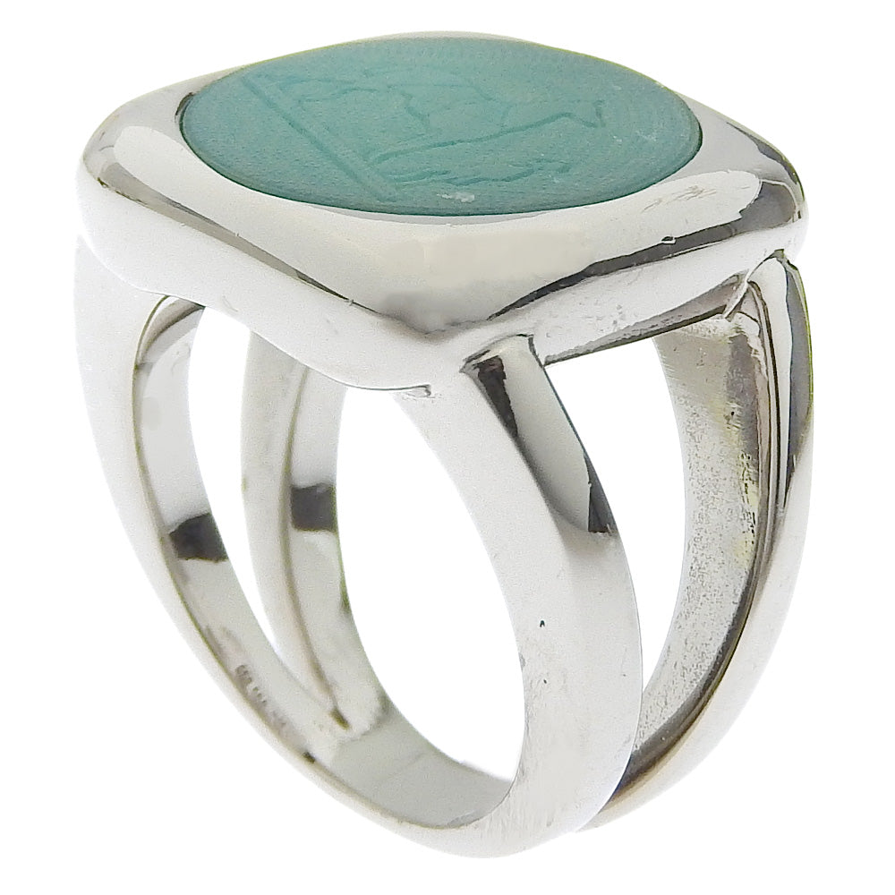 HERMES Ring metallic Silver Corozo Women Used
