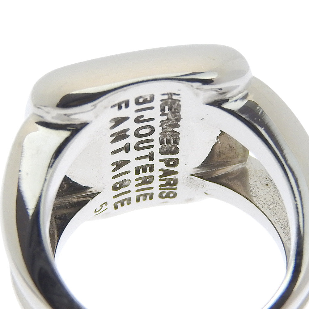HERMES Ring metallic Silver Corozo Women Used