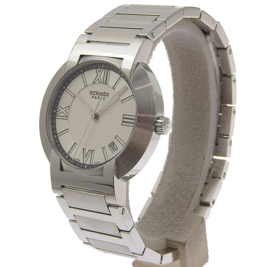 HERMES Watches Quartz NO1.710 Stainless Steel Silver Nomad White dial mens Used