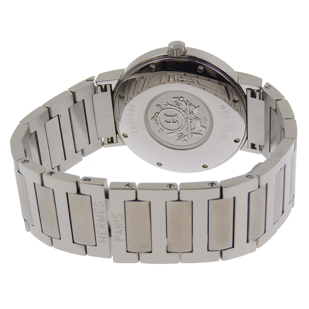 HERMES Watches Quartz NO1.710 Stainless Steel Silver Nomad White dial mens Used