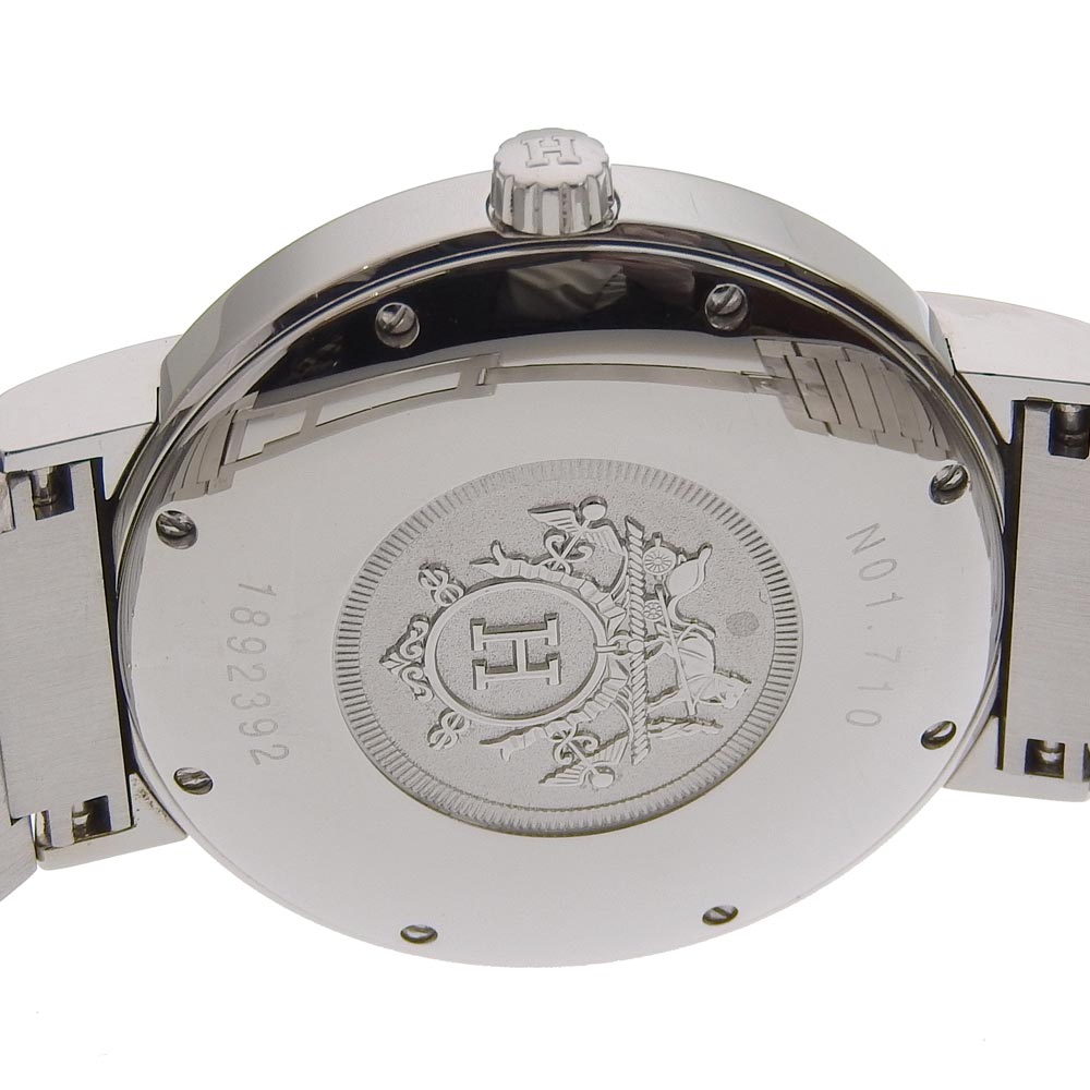 HERMES Watches Quartz NO1.710 Stainless Steel Silver Nomad White dial mens Used