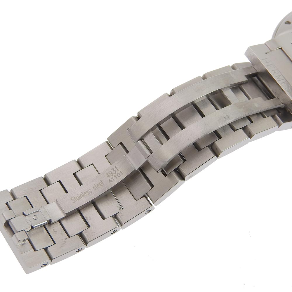 HERMES Watches Quartz NO1.710 Stainless Steel Silver Nomad White dial mens Used