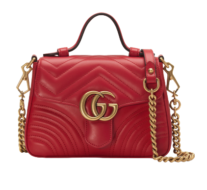 GUCCI GG Marmont Matelassé Red Bag