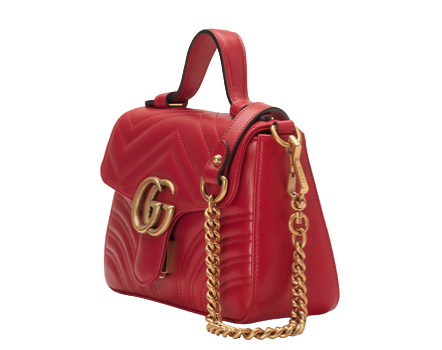 GUCCI GG Marmont Matelassé Red Bag