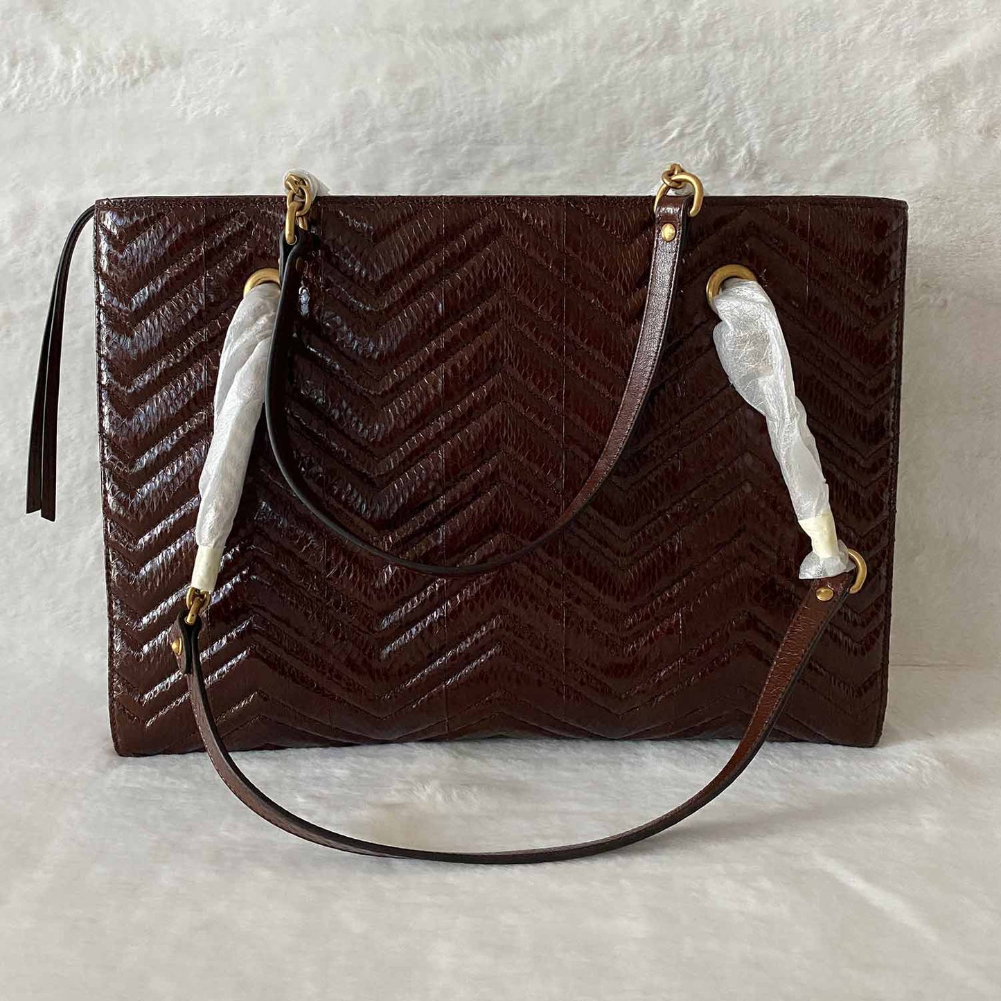 Gucci GG Marmont Snake Skin Tote Bag