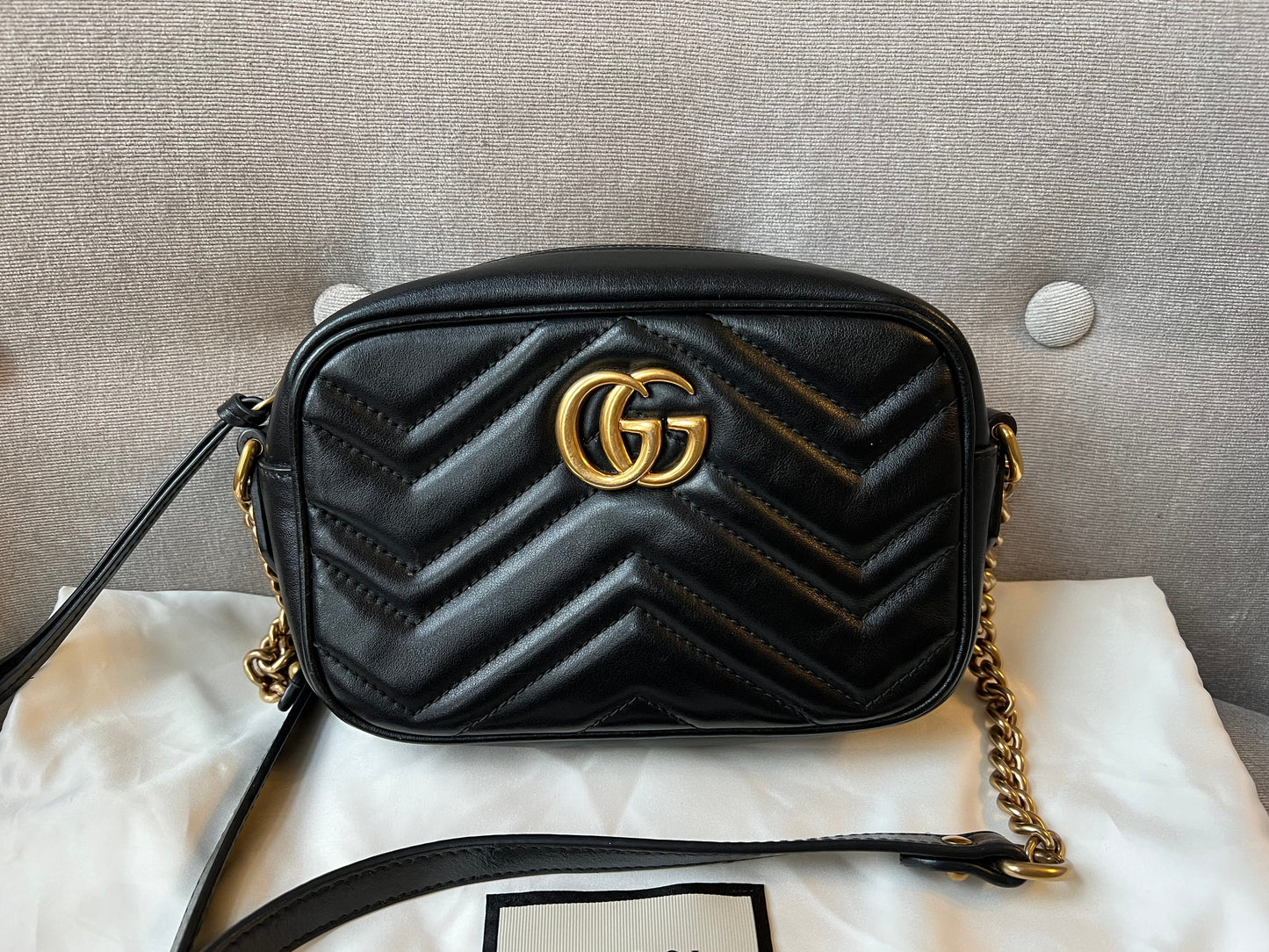 Gucci GG Black Marmont Mini Shoulder Bag (RRP £1,160)