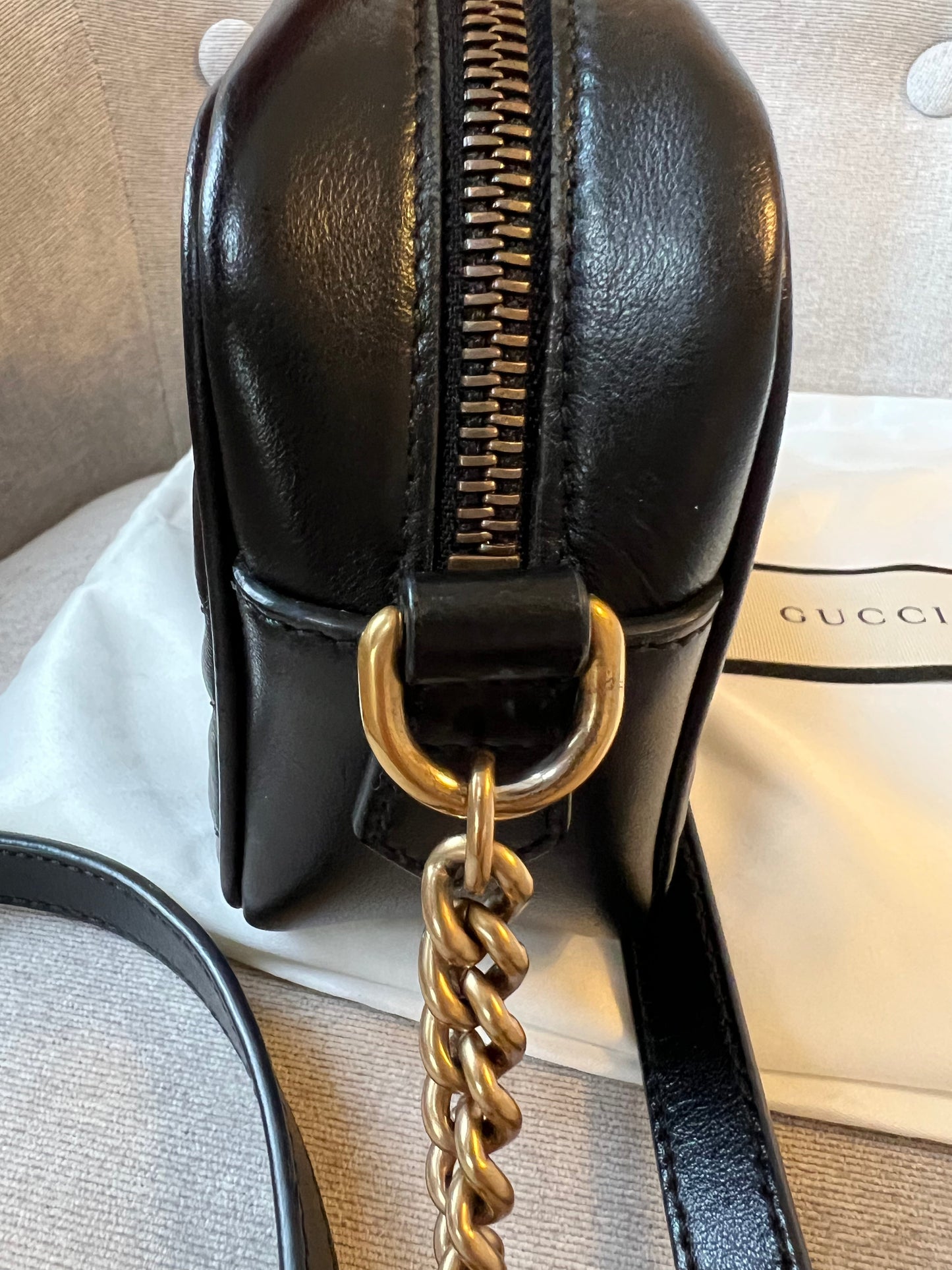 Gucci GG Black Marmont Mini Shoulder Bag (RRP £1,160)