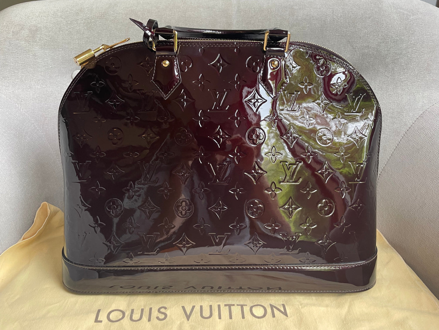Louis Vuitton Alma Amarante Monogram Vernis
