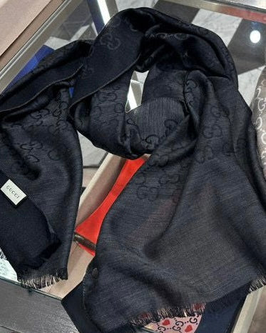 Gucci long scarf black