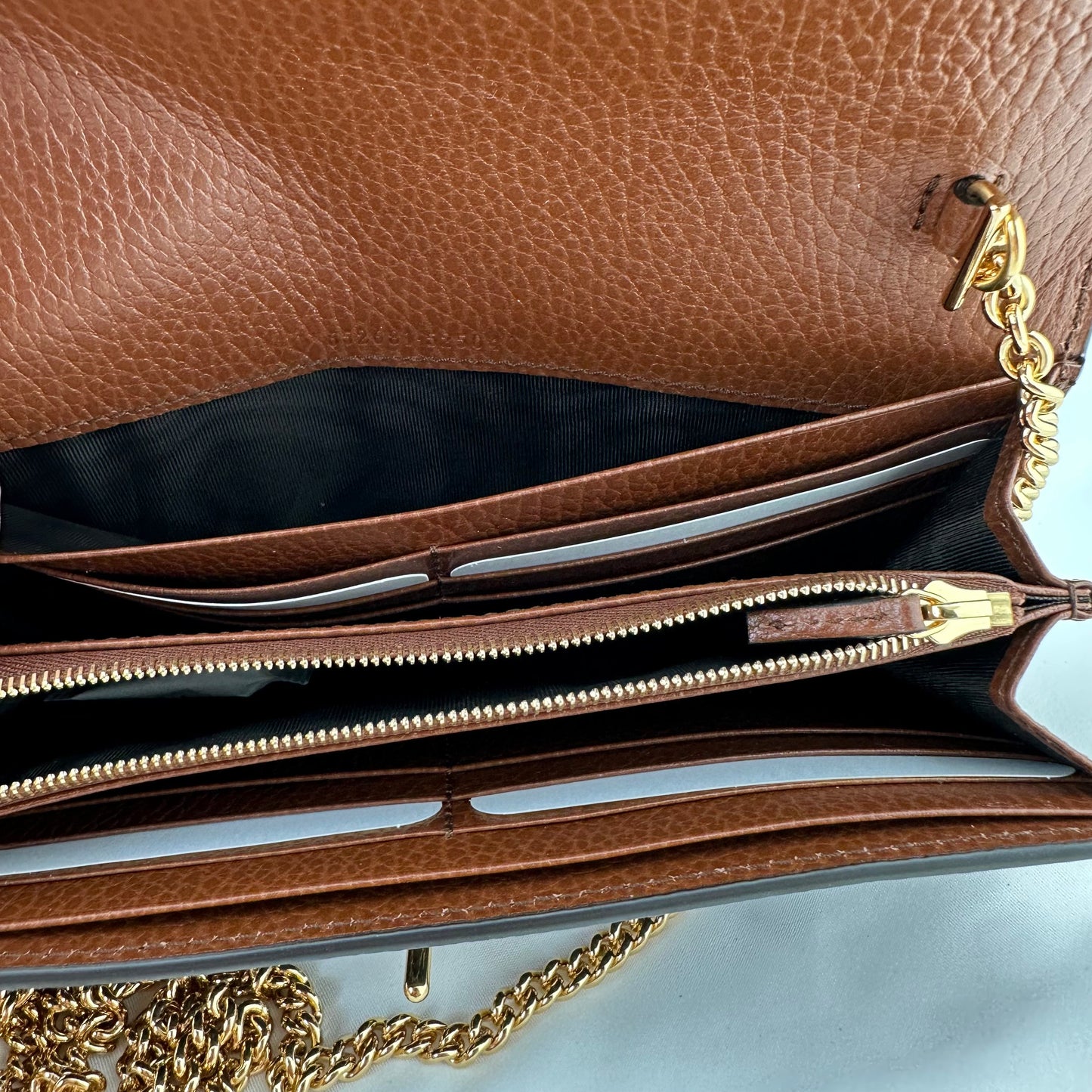 Gucci GG Denim Jackie 1961 Chain Wallet