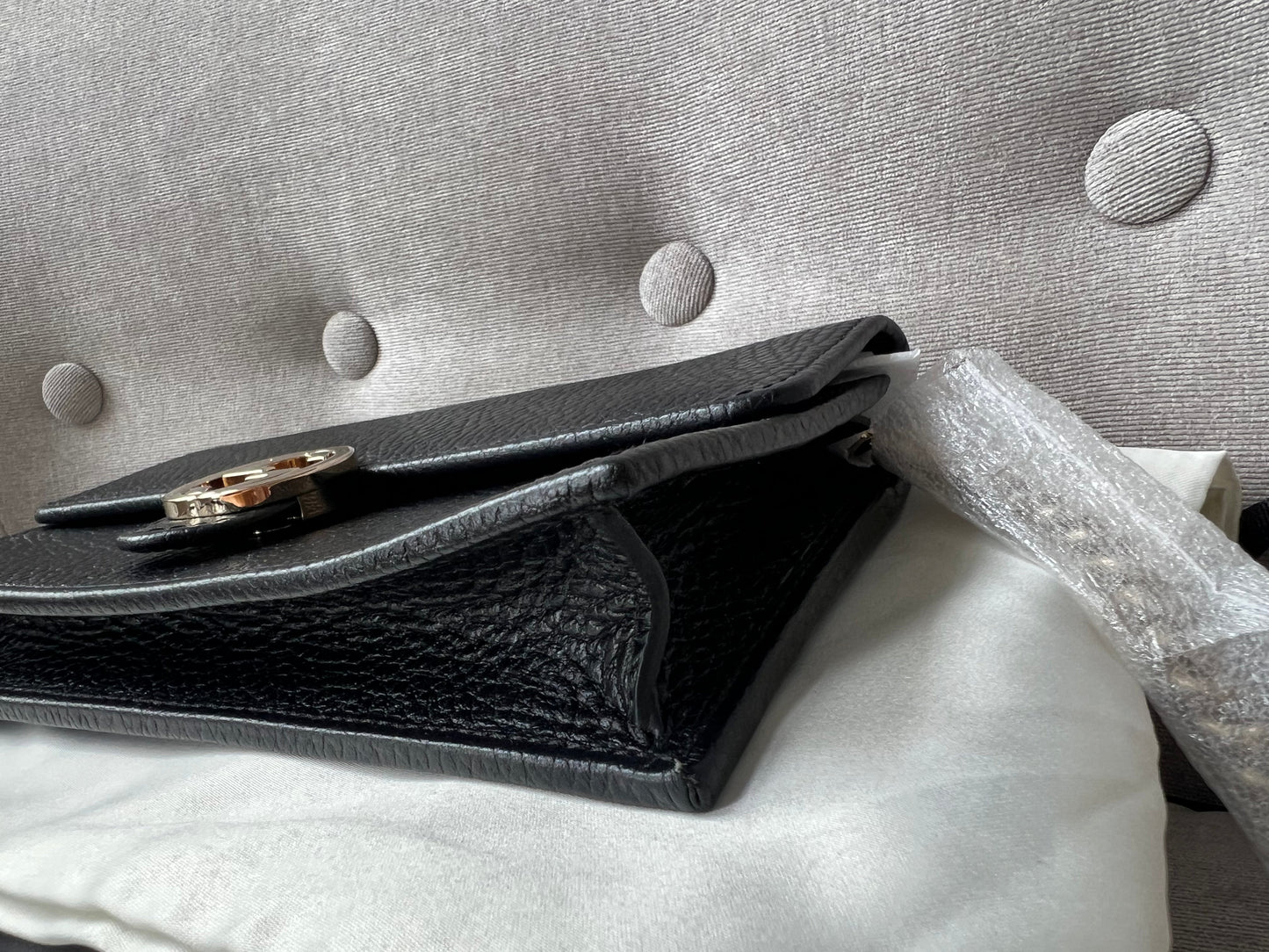 Gucci Black Interlocking Chain Wallet