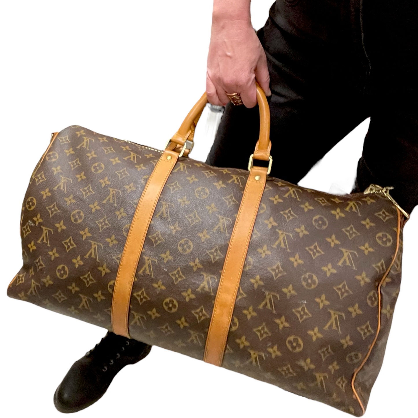Keepall 50 Monogram Canvas Designer By Louis Vuitton  Size: Large