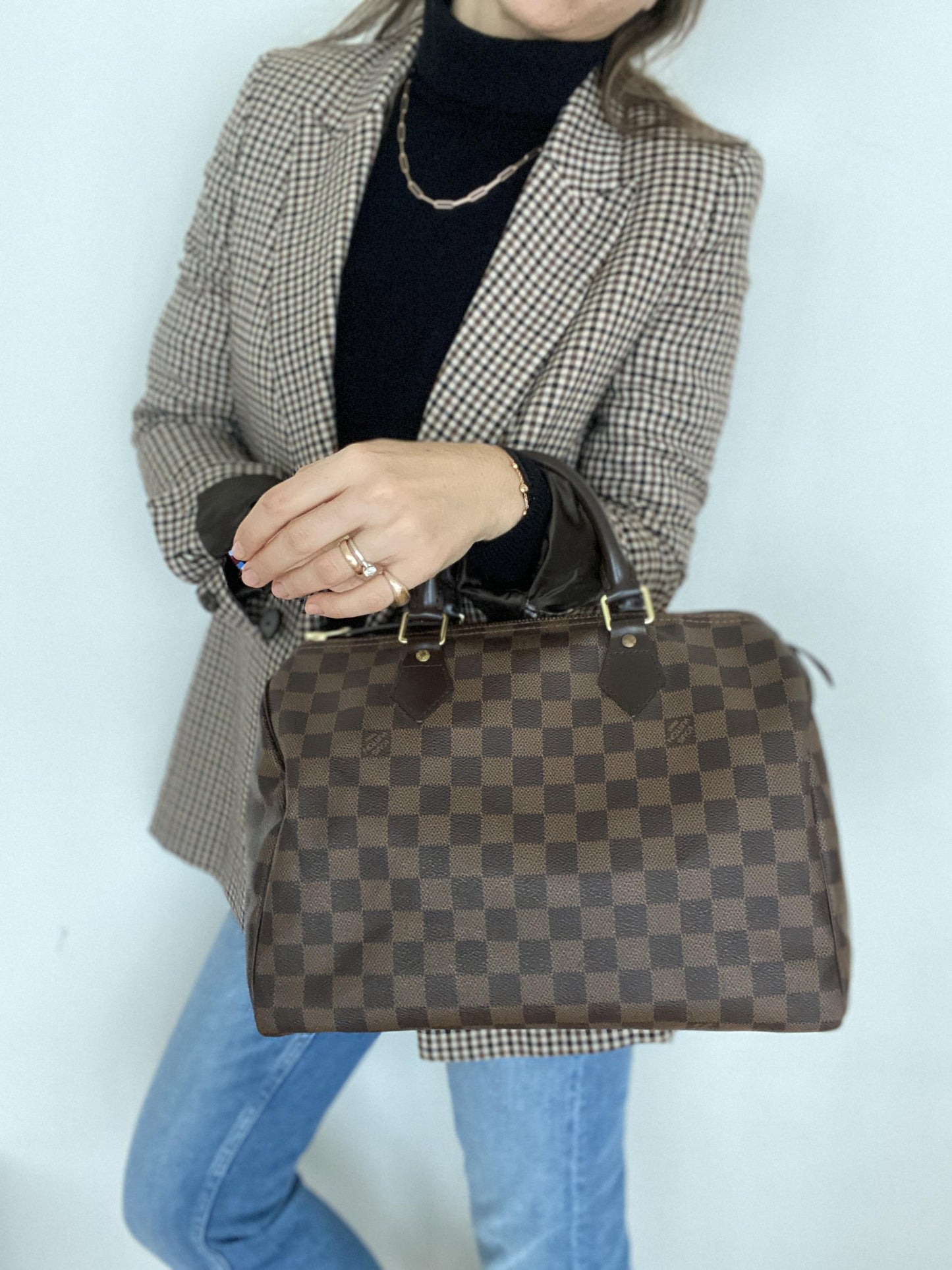 LOUIS VUITTON DAMIER EBENE CANVAS SPEEDY 30 BAG