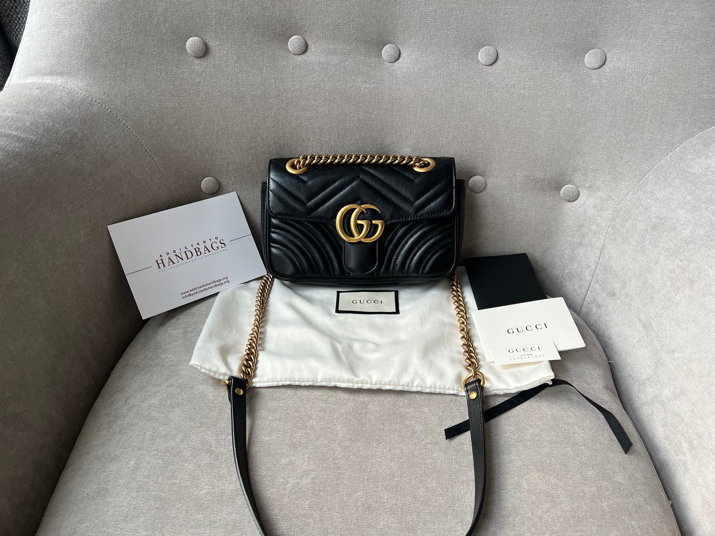 Gucci GG Black Marmont Mini Shoulder Bag
