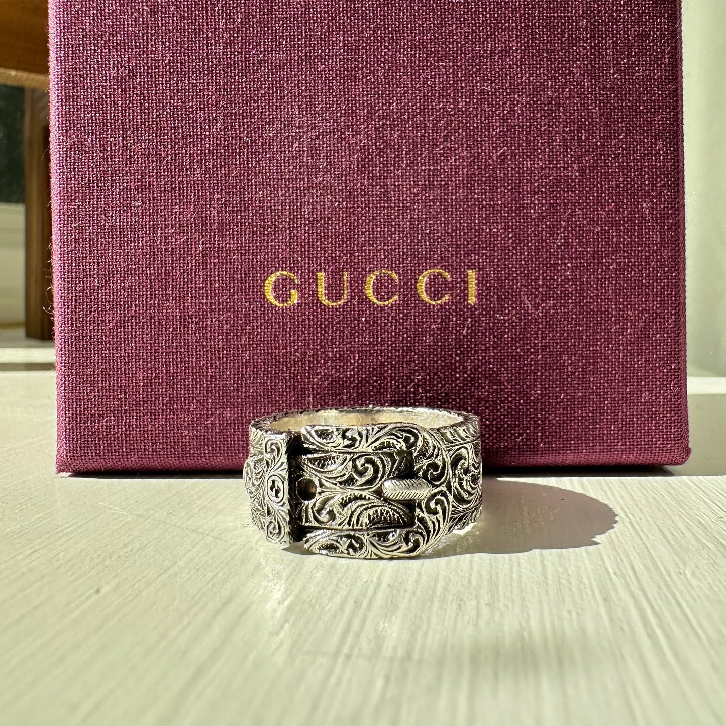 Gucci Metallic Garden Silver Ring in Sterling Silver 925