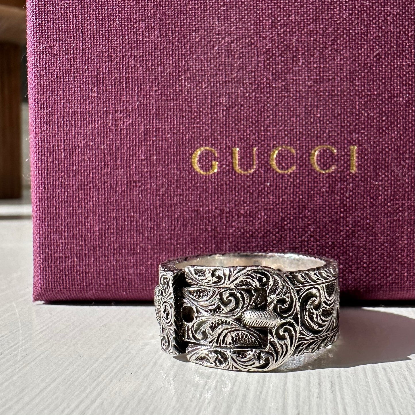 Gucci Metallic Garden Silver Ring in Sterling Silver 925