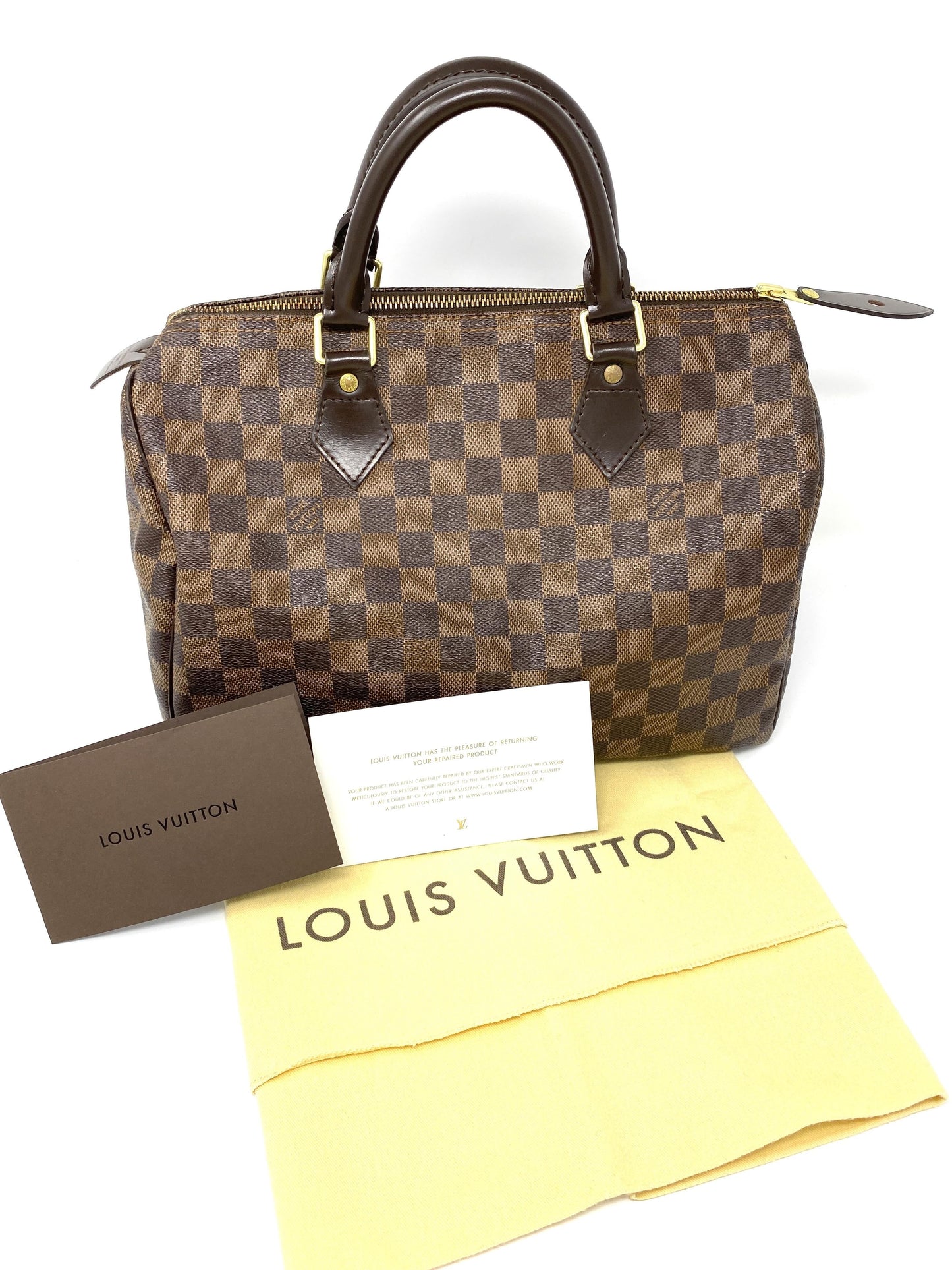 LOUIS VUITTON DAMIER EBENE CANVAS SPEEDY 30 BAG