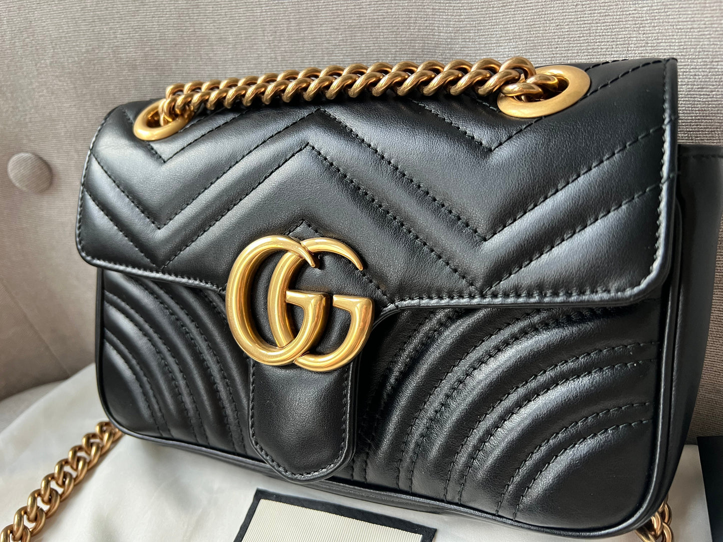 Gucci GG Black Marmont Mini Shoulder Bag