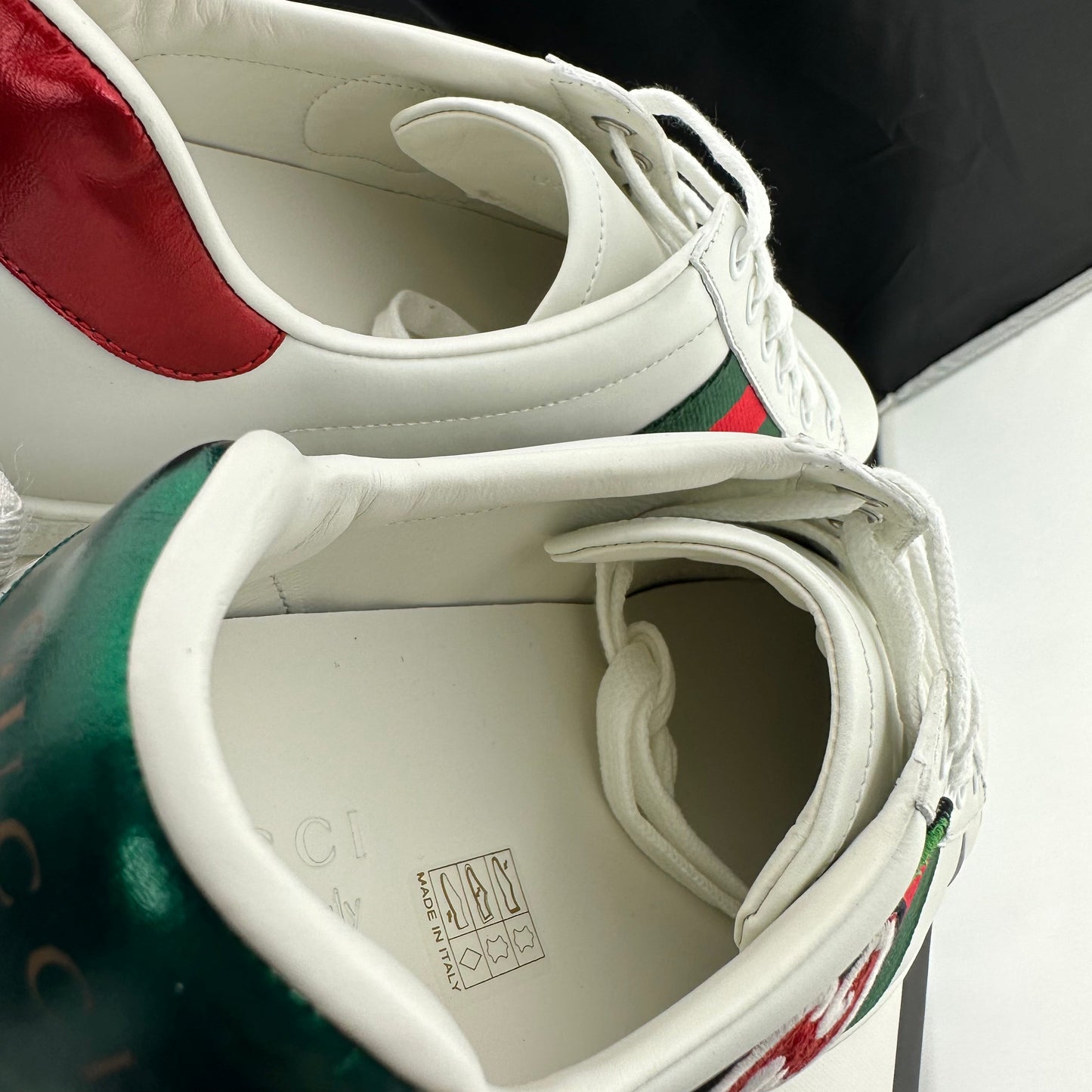 Gucci Ace Sneaker with GG Apple Patch and Signature Web