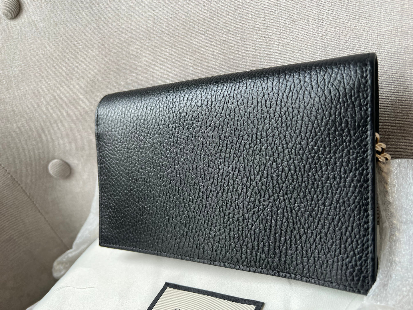 Gucci Black Interlocking Chain Wallet