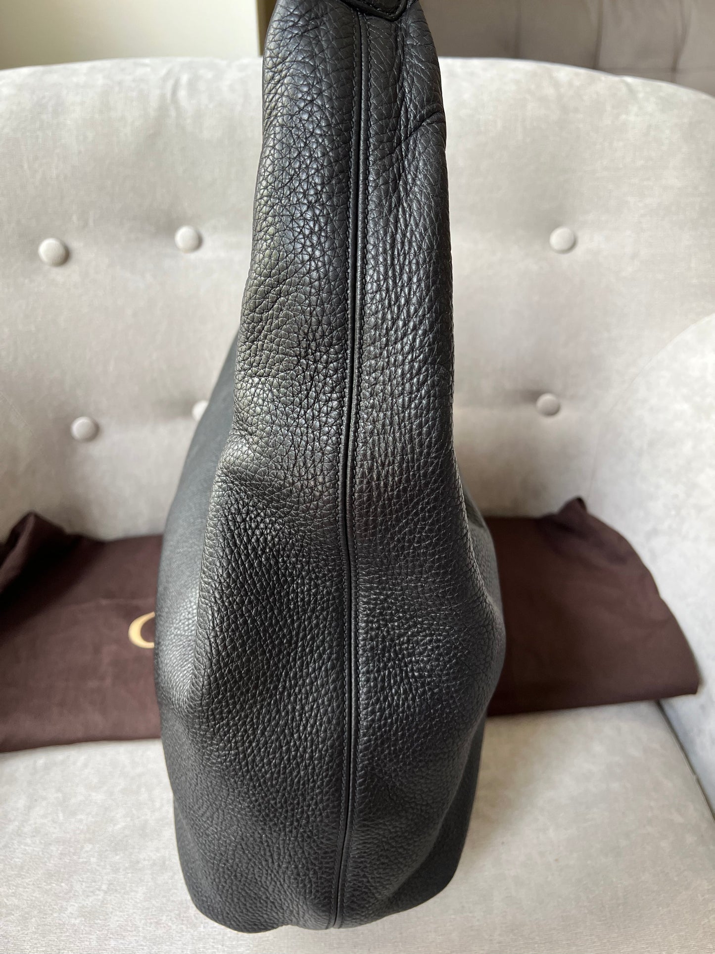 Gucci Soho Large Hobo in Black Pebbled Calfskin