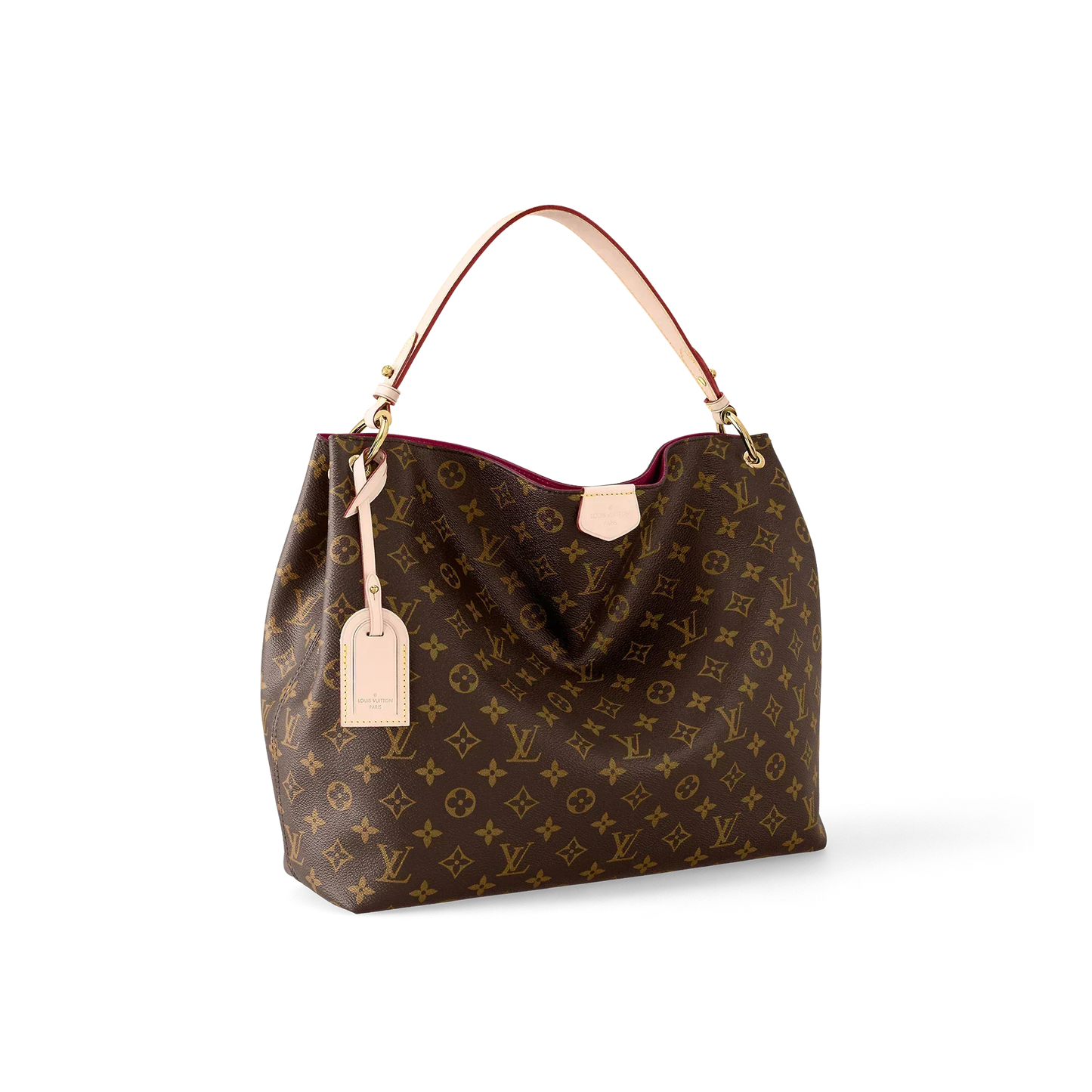 LOUIS VUITTON Graceful MM Monogram Canvas Hobo Bag in Peony